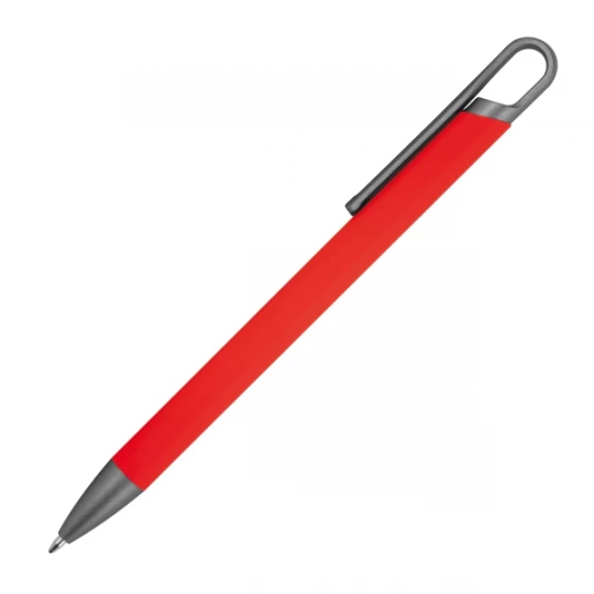Długopis aluminiowy z recyklingu, półżelowy - czerwony - (GM-14440-05)