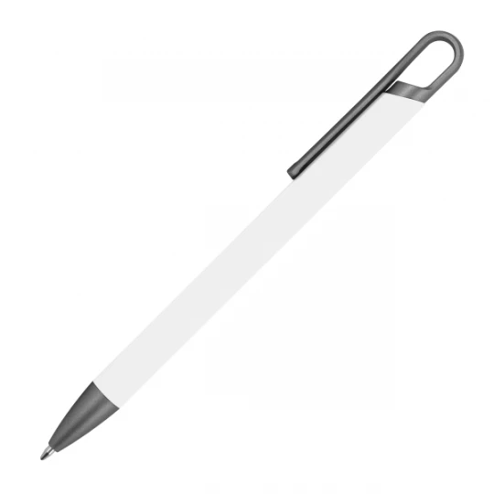 Długopis aluminiowy z recyklingu, półżelowy - biały - (GM-14440-06)