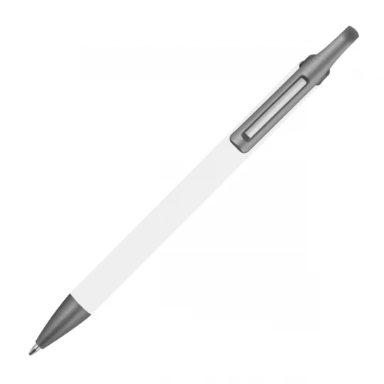 Długopis aluminiowy z recyklingu, półżelowy - biały - (GM-14440-06)