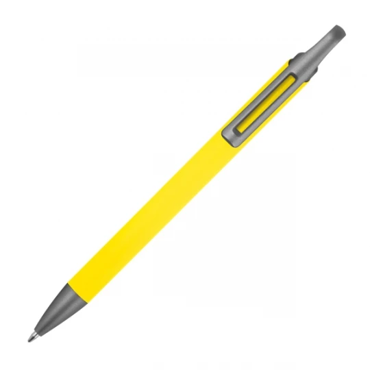 Długopis aluminiowy z recyklingu, półżelowy - żółty - (GM-14440-08)
