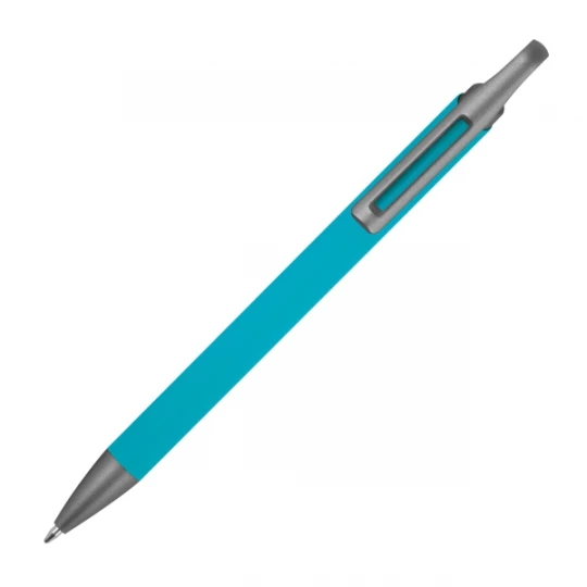 Długopis aluminiowy z recyklingu, półżelowy - turkusowy - (GM-14440-14)
