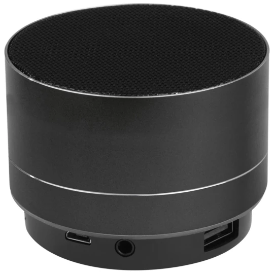 Aluminiowy głośnik Bluetooth - czarny - (GM-30899-03)