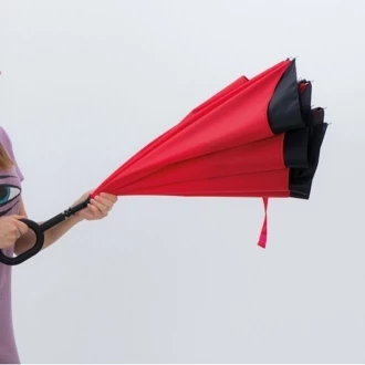 Parasol składany odwrotnie - czerwony - (GM-40476-05)