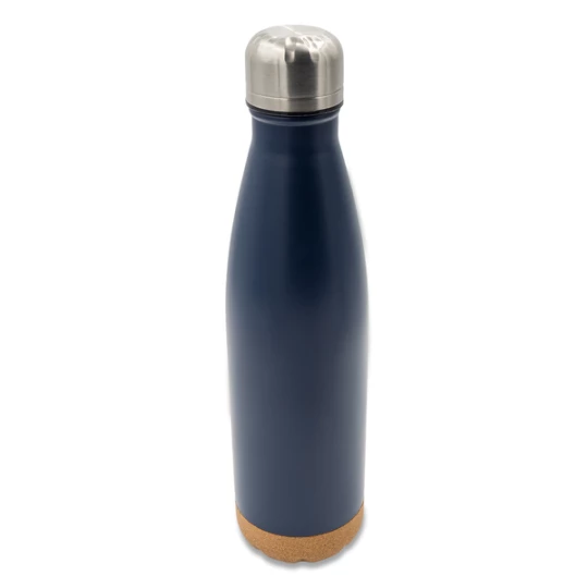 Butelka próżniowa z korkowym spodem Jowi 500 ml, granatowy (R08445.42)