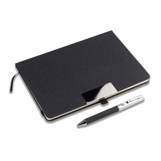 Notes z długopisem w pudełku Plata, czarny (R17018.02)