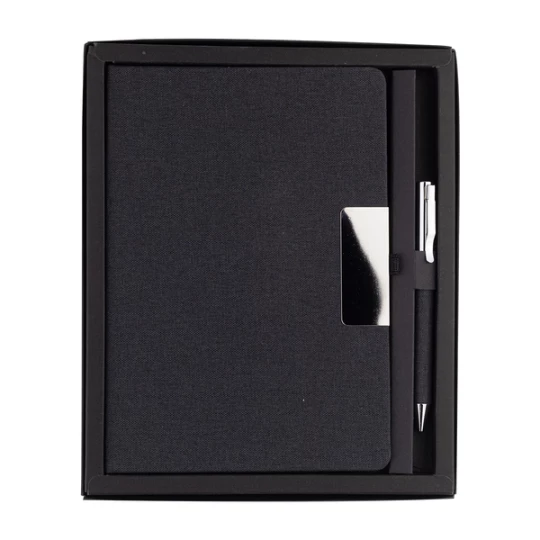 Notes z długopisem w pudełku Plata, czarny (R17018.02)