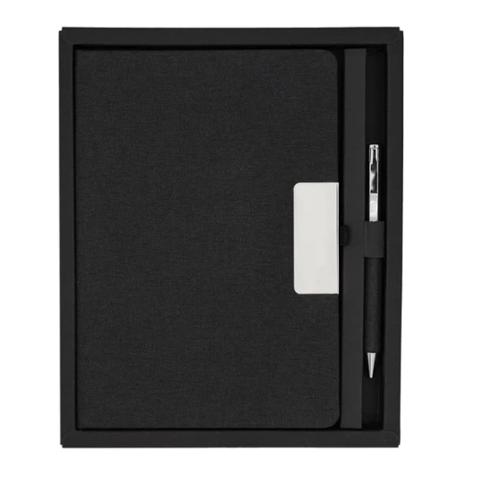 Notes z długopisem w pudełku Plata, czarny (R17018.02)