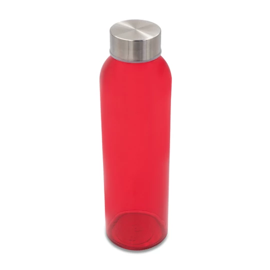 Kolorowa, szklana butelka Aqua Kuba 500 ml, czerwony (R08176.08)