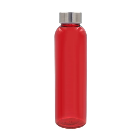 Kolorowa, szklana butelka Aqua Kuba 500 ml, czerwony (R08176.08)