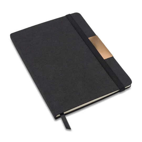 Notes A5, w oprawie z materiału RPET, Westminster, czarny (R64023.02)