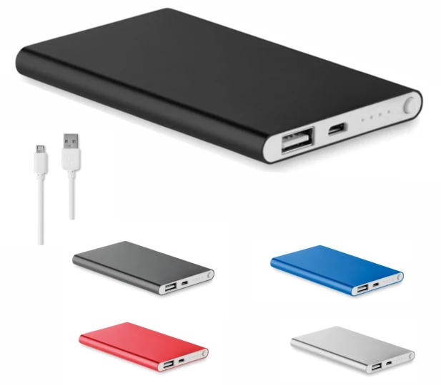 Płaski Powerbank 4000mAh - POWERFLAT (MO8735-03)