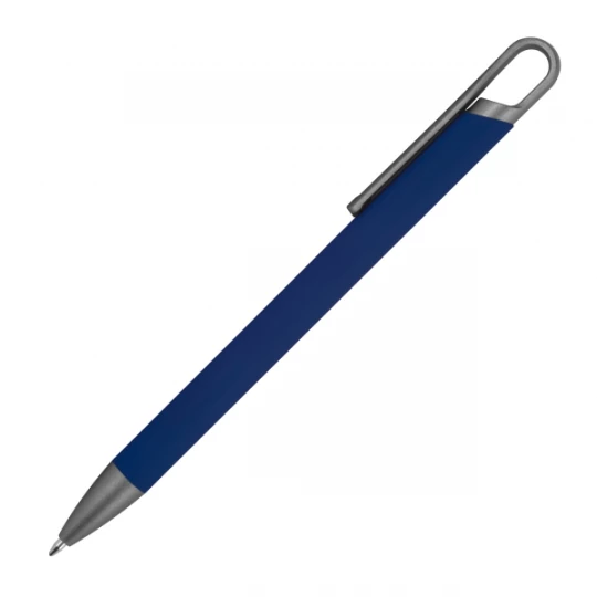 Długopis aluminiowy z recyklingu, półżelowy - granatowy - (GM-14440-44)