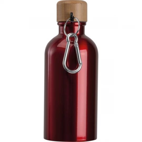 Butelka metalowa 400 ml - czerwony - (GM-84972-05)