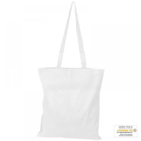 Torba bawełniana, długie uchwyty - biały - (GM-60880-06)