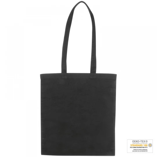 Torba bawełniana, długie uchwyty - czarny - (GM-60880-03)