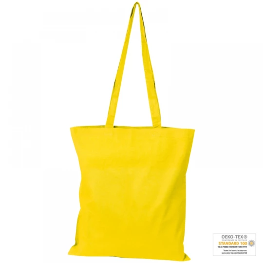 Torba bawełniana, długie uchwyty - żółty - (GM-60880-08)