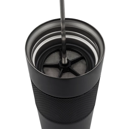 Kubek termiczny z french press Aspet 450 ml, czarny (R08191.02)