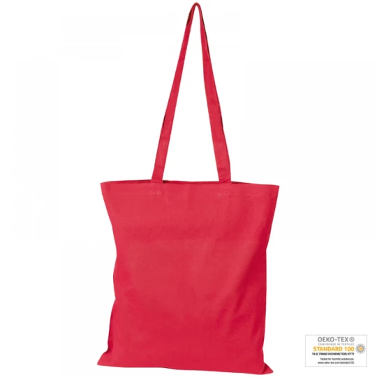 Torba bawełniana, długie uchwyty - czerwony - (GM-60880-05)