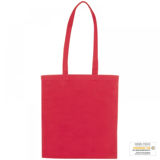Torba bawełniana, długie uchwyty - czerwony - (GM-60880-05)