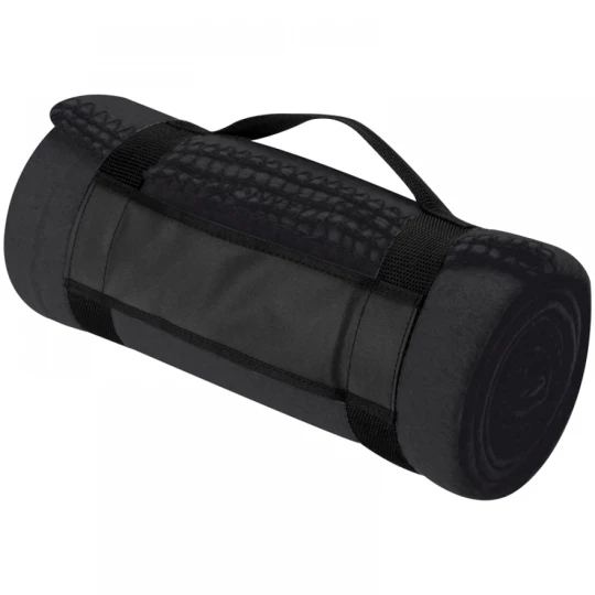 Koc polarowy z paskiem - czarny - (GM-66902-03)