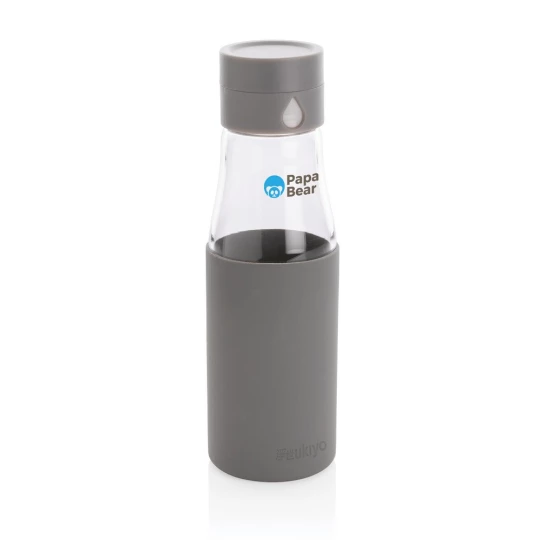 Szklana butelka 650 ml Ukiyo, monitorująca ilość wypitej wody (P436.722)