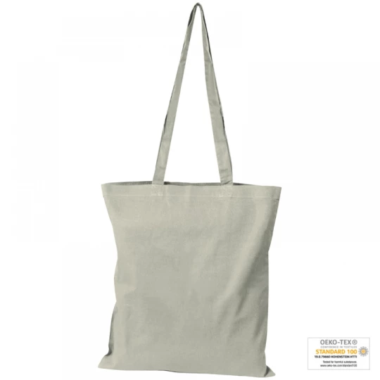 Torba bawełniana, długie uchwyty - szary - (GM-60880-07)