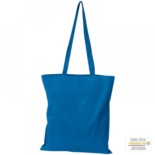 Torba bawełniana, długie uchwyty - jasnoniebieski - (GM-60880-24)