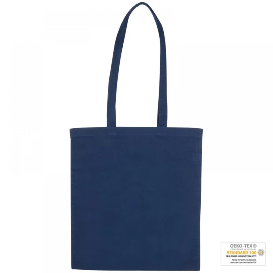 Torba bawełniana, długie uchwyty - granatowy - (GM-60880-44)