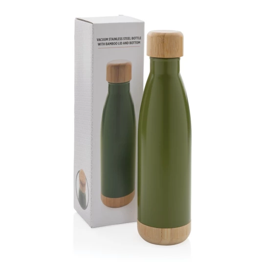 Butelka termiczna 700 ml, bambusowy element (P436.797)