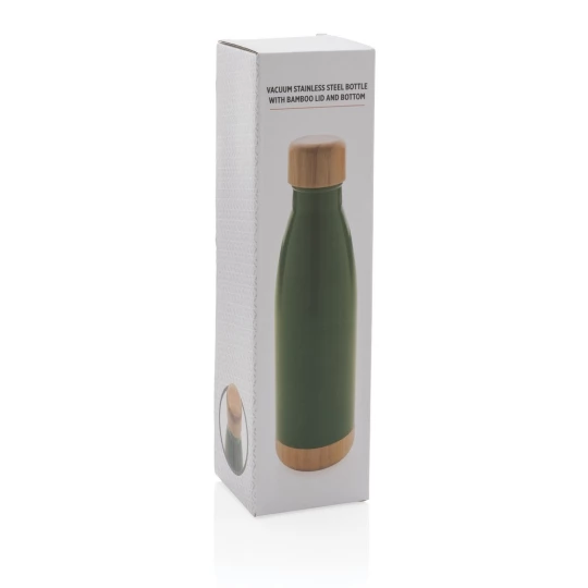 Butelka termiczna 700 ml, bambusowy element (P436.797)