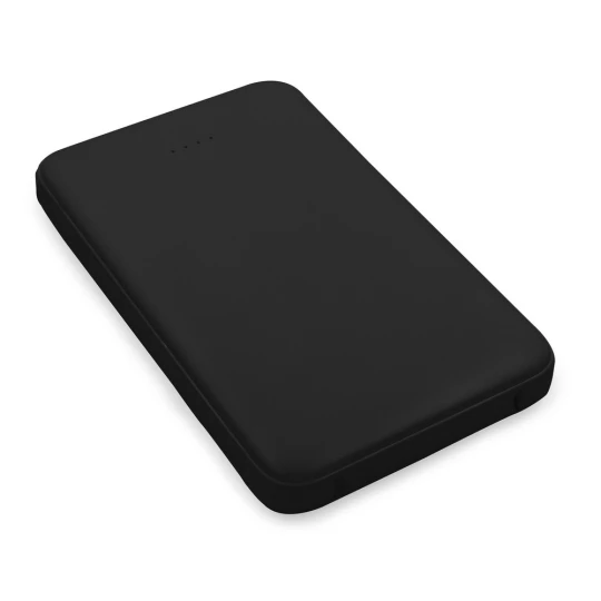Power bank 5000 mAh ze zintegrowanymi kablami, adapter w komplecie | Presley (V0905-03)