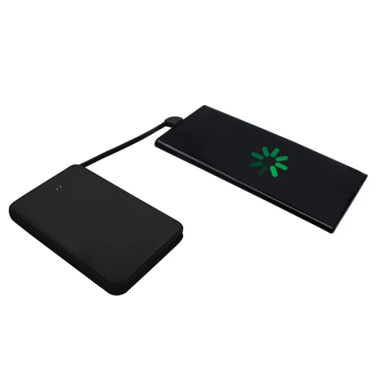Power bank 5000 mAh ze zintegrowanymi kablami, adapter w komplecie | Presley (V0905-03)