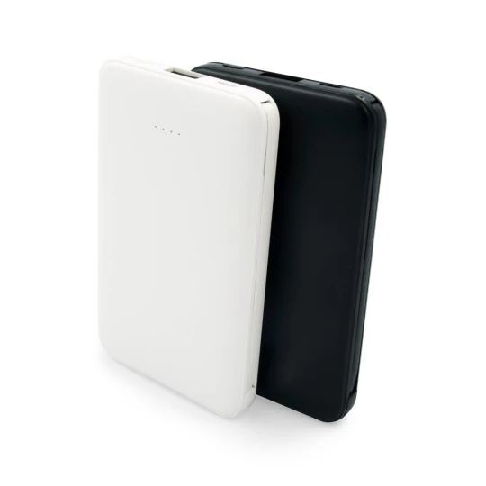 Power bank 5000 mAh ze zintegrowanymi kablami, adapter w komplecie | Presley (V0905-03)