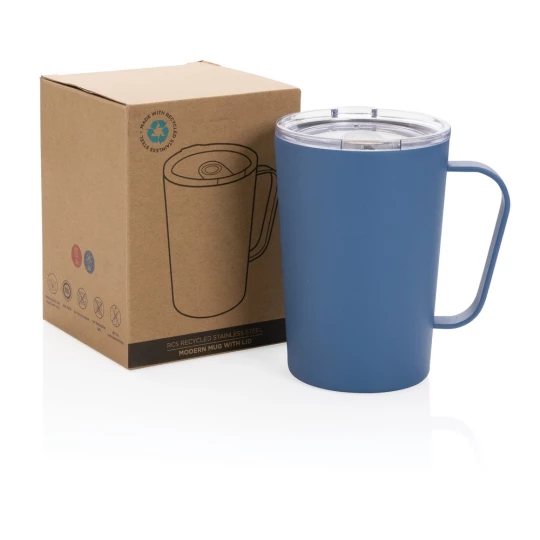 Kubek termiczny 420 ml, stal nierdzewna z recyklingu (P433.055)