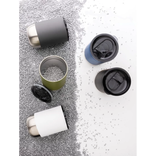 Kubek termiczny 360 ml, stal nierdzewna z recyklingu (P433.067)