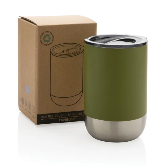 Kubek termiczny 360 ml, stal nierdzewna z recyklingu (P433.067)