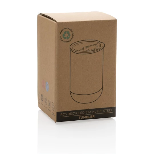 Kubek termiczny 360 ml, stal nierdzewna z recyklingu (P433.067)