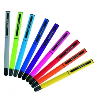 Pióro kulkowe touch pen, soft touch CELEBRATION Pierre Cardin - niebieski - (GM-B030060-6IP304)