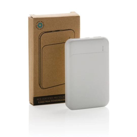Power bank 5000 mAh, plastik z recyklingu (P322.613)