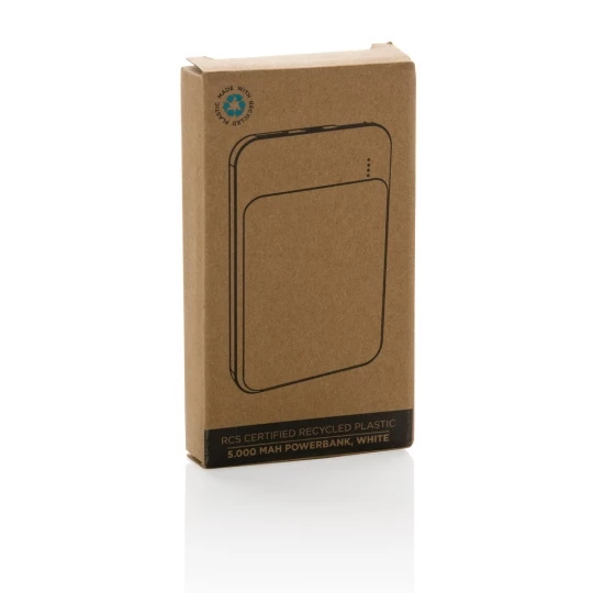 Power bank 5000 mAh, plastik z recyklingu (P322.613)
