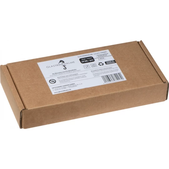 Słomka szklana 20 cm - przeźroczysty - (GM-81599-66)