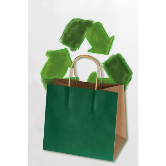 Torba papierowa mała - zielony - (GM-61818-09)