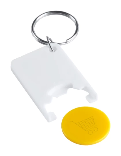 Zabax brelok do kluczy z miejscem na monete - żółty (AP741590-02)