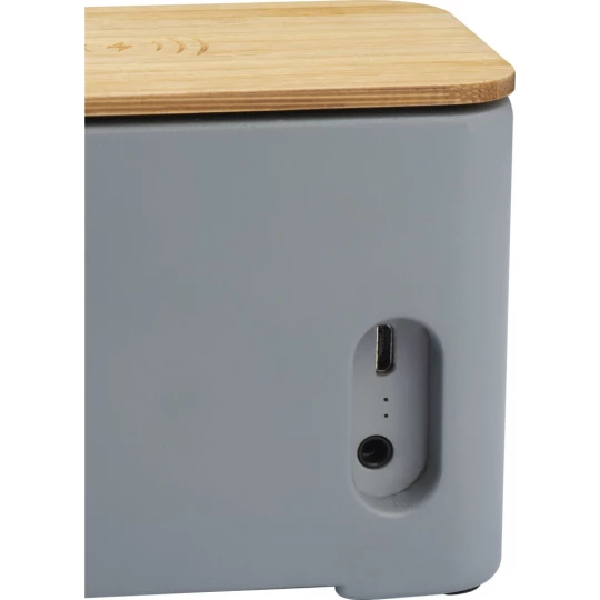 Głośnik Bluetooth z ładowarką indukcyjną - szary - (GM-22426-07)
