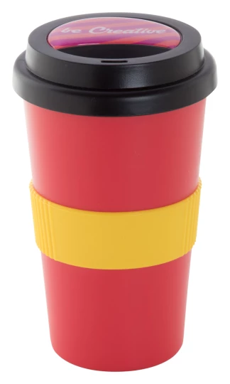 CreaCup personalizowany kubek termiczny - żółty (AP892006-02_C)