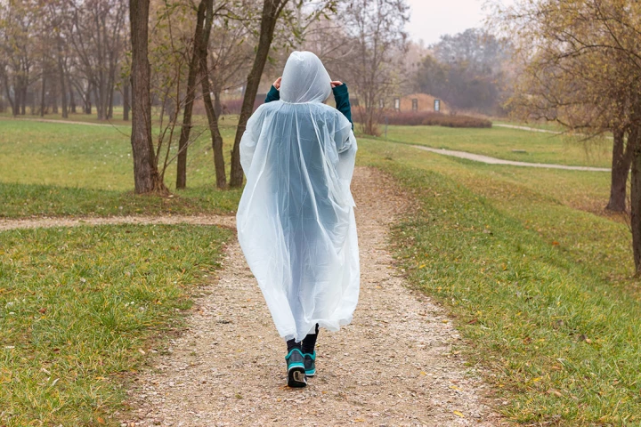 Poncho przeciwdeszczowe kompostowalne - przeźroczysty - (GM-41882-66)