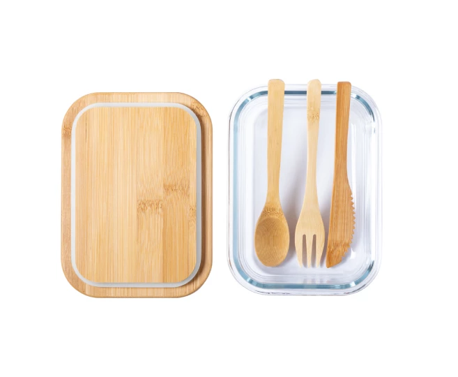 Bejar pudełko na lunch szklane/lunch box - naturalny (AP721954)