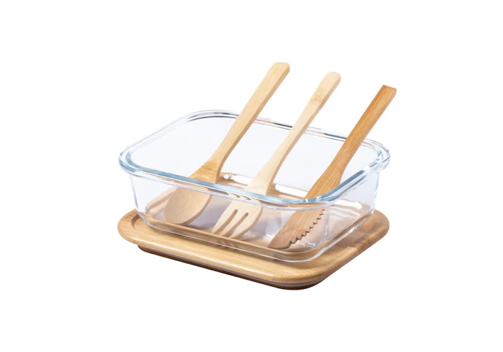 Bejar pudełko na lunch szklane/lunch box - naturalny (AP721954)