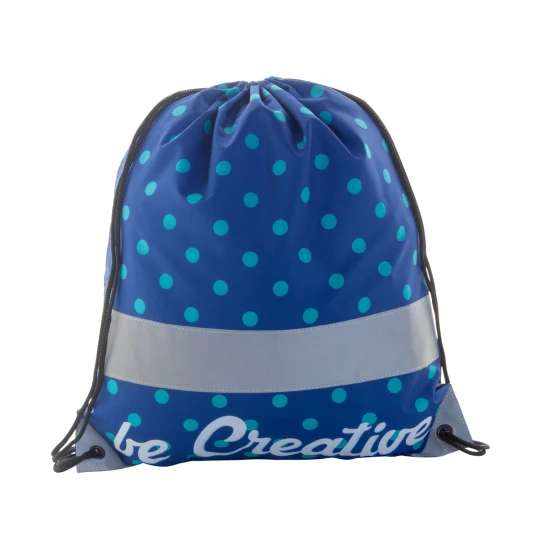 CreaDraw Reflect personalizowany odblaskowy worek ze sznurkami - srebrny (AP716417-10)