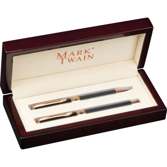 Zestaw piśmienniczy Mark Twain - czarny - (GM-12619-03)